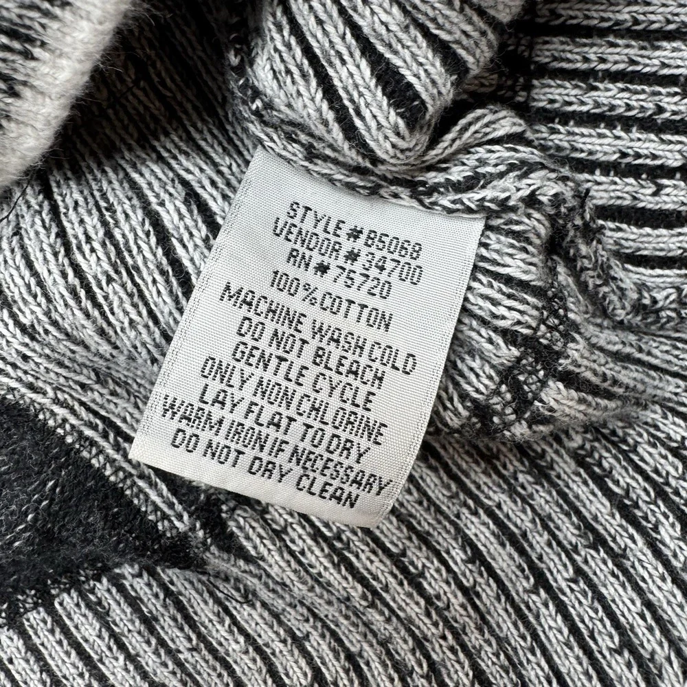 BKE Standard Fit Cotton Sweater 1/4 Zip Mock Neck‎ Acid Washed Gray Mens Medium